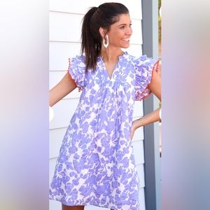 THML Lilac Floral Ruffle Dress. New with Tag. Small.